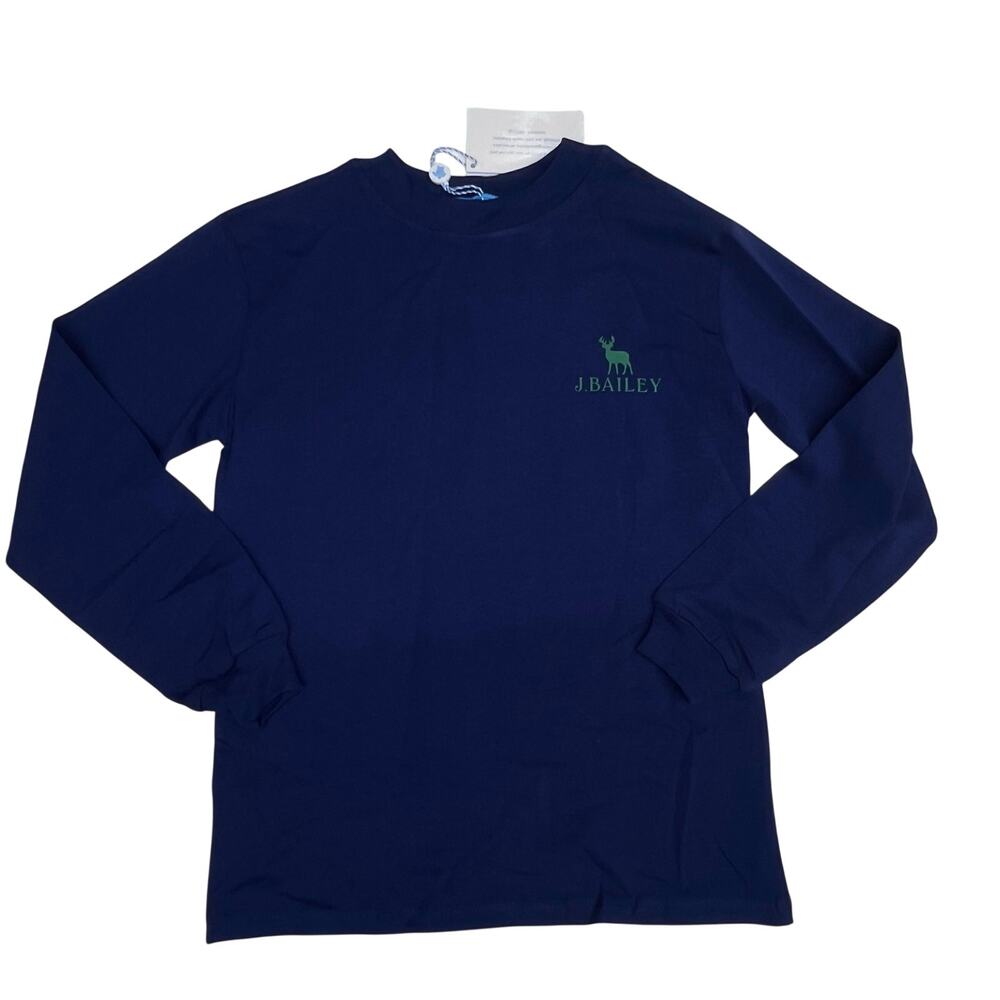 NWT J. Bailey Size 7 Navy Blue Deer Tee
